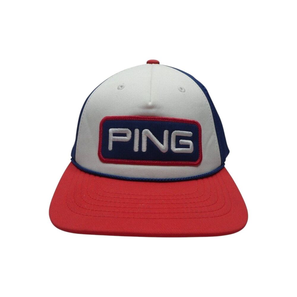 Ping Red White Blue‎ 110 One Ten Flexfit Tech Yupoong Rope Snapback Golf Hat Cap